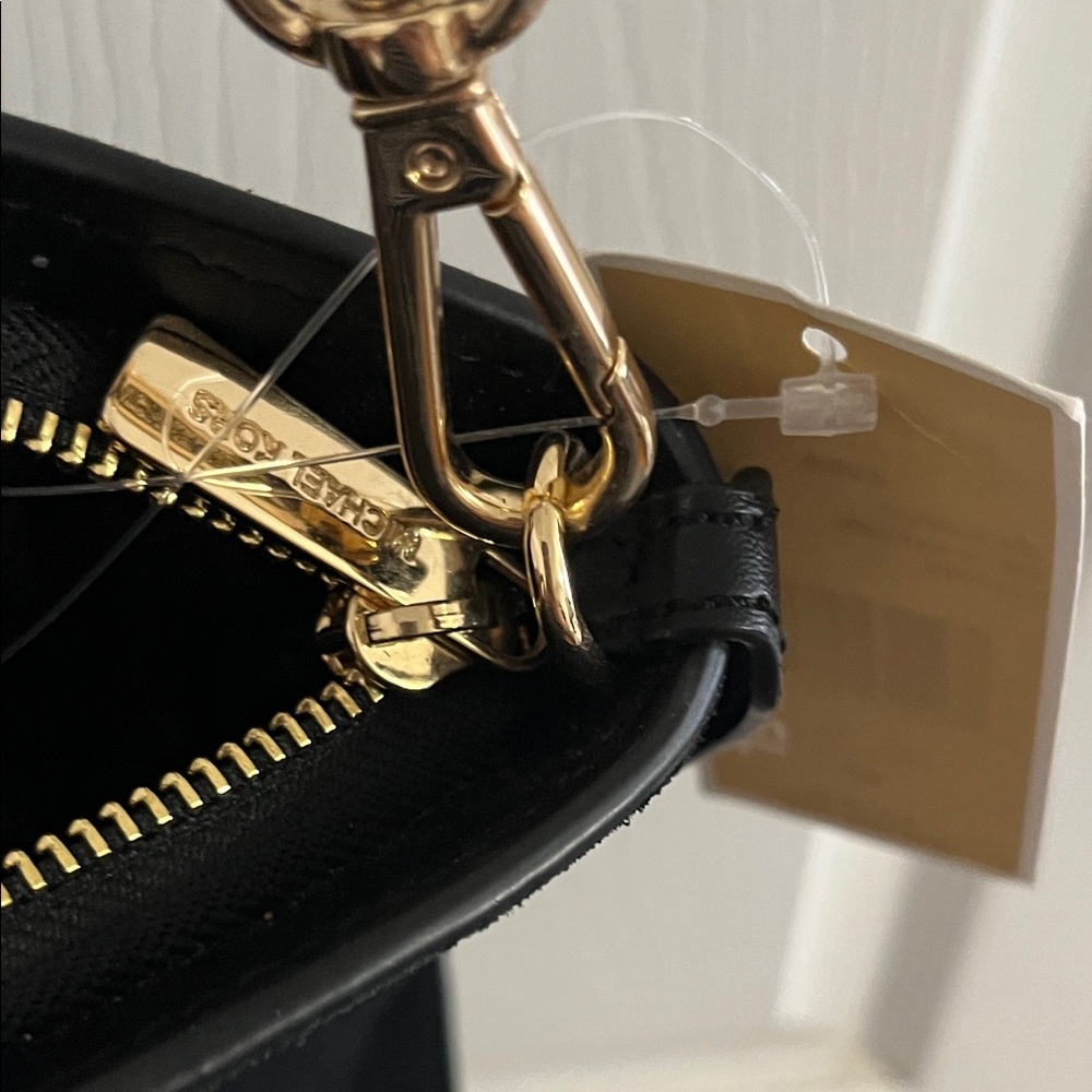 Michael Kors Black Satchel with Gold Accents - Picture 7 of 8